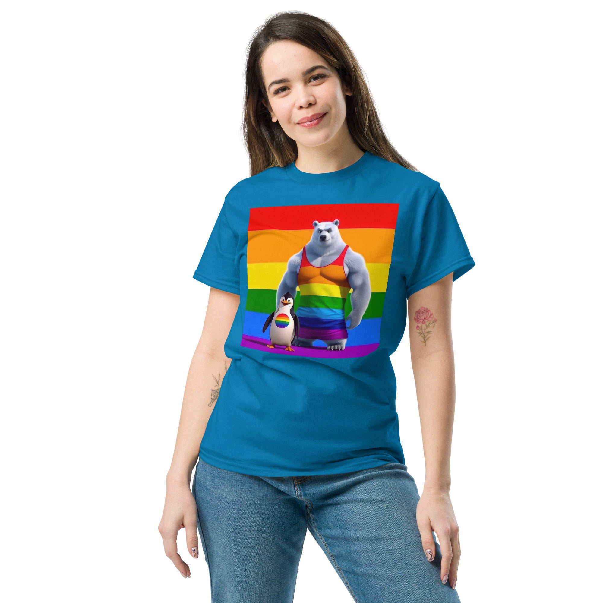 Proud Bear and Penguin Unisex classic tee - Gregg Acini Adoree Designs - T-Shirt