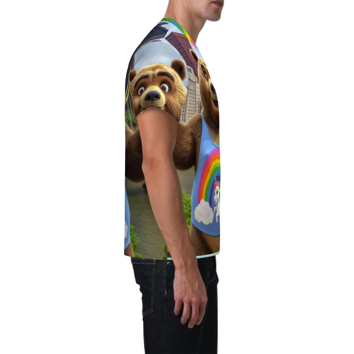 Proud Bear in the City Short - Sleeve T-Shirt - Gregg Acini Adoree Designs - T-shirts