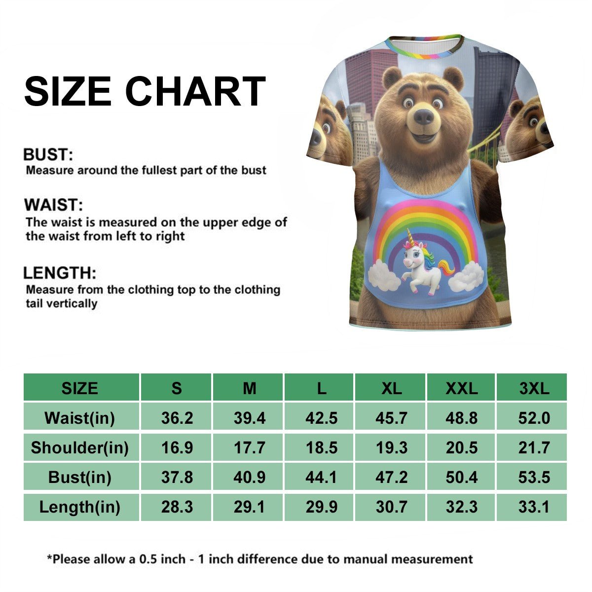 Proud Bear in the City Short - Sleeve T-Shirt - Gregg Acini Adoree Designs - T-shirts