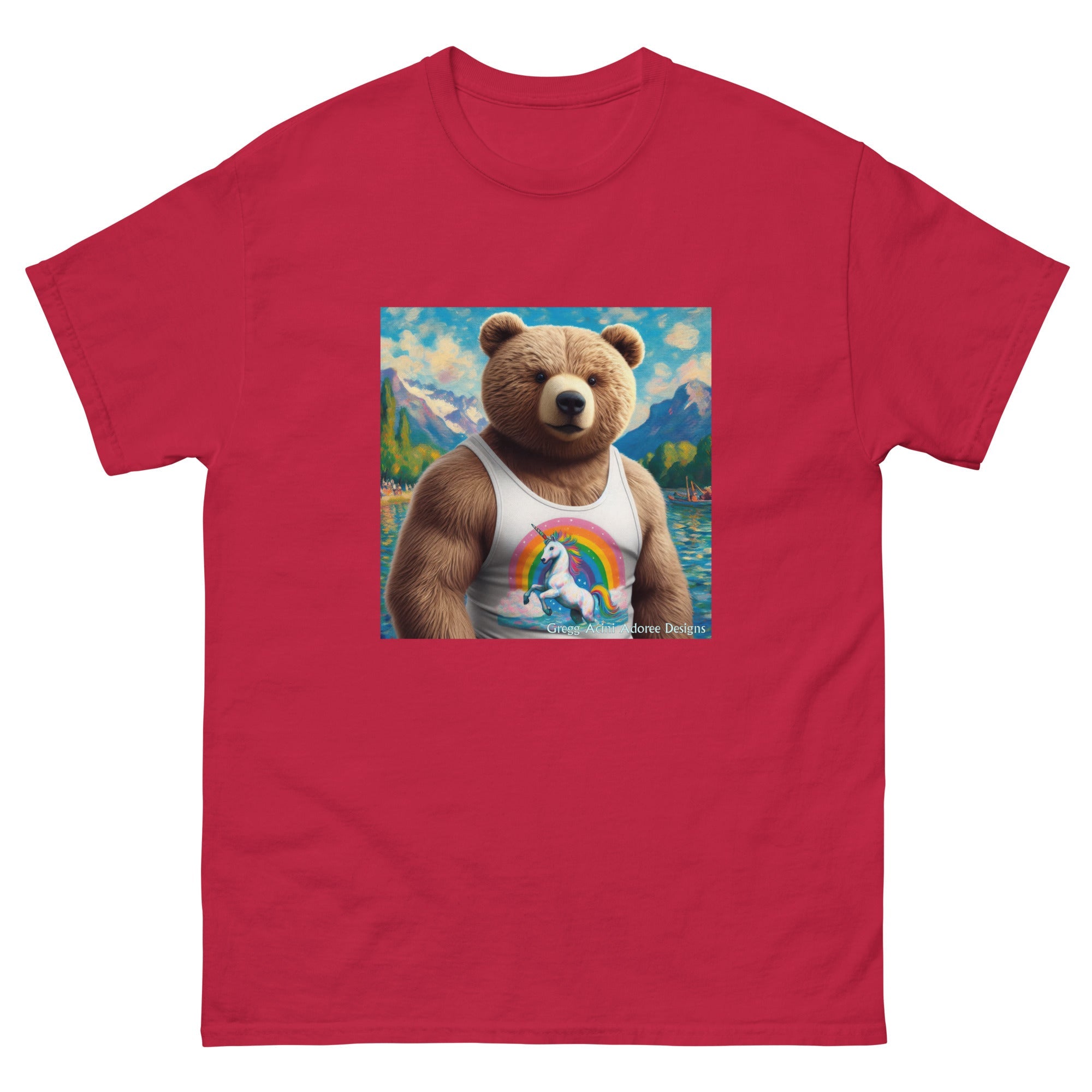 Proud Bear1 Unisex classic tee by Gregg Acini Adoree Designs - Gregg Acini Adoree Designs - Tee Shirt