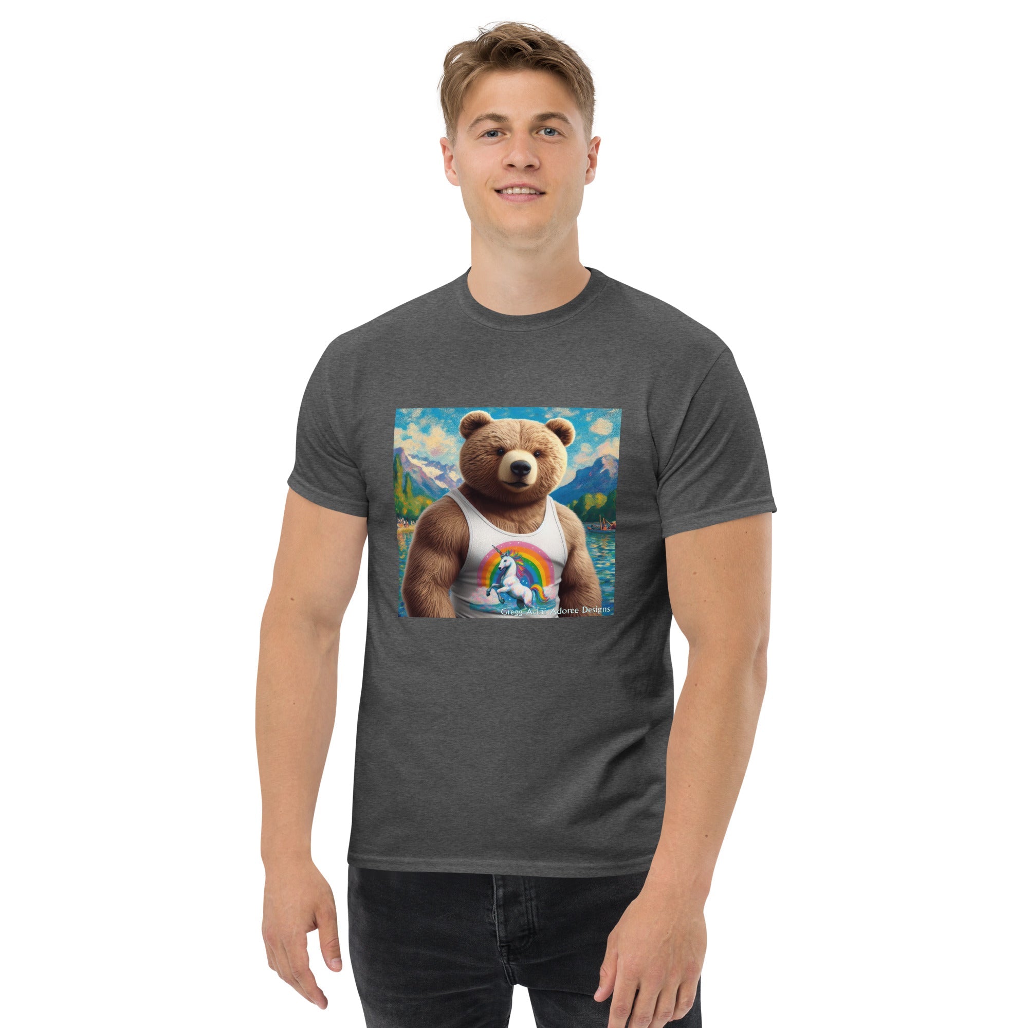 Proud Bear1 Unisex classic tee by Gregg Acini Adoree Designs - Gregg Acini Adoree Designs - Tee Shirt