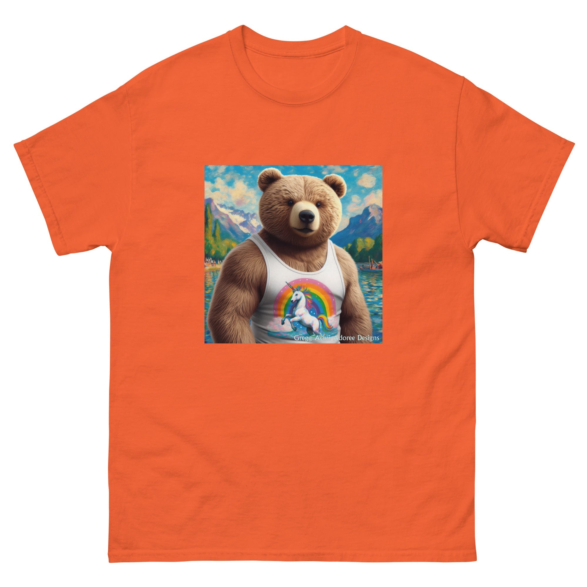 Proud Bear1 Unisex classic tee by Gregg Acini Adoree Designs - Gregg Acini Adoree Designs - Tee Shirt