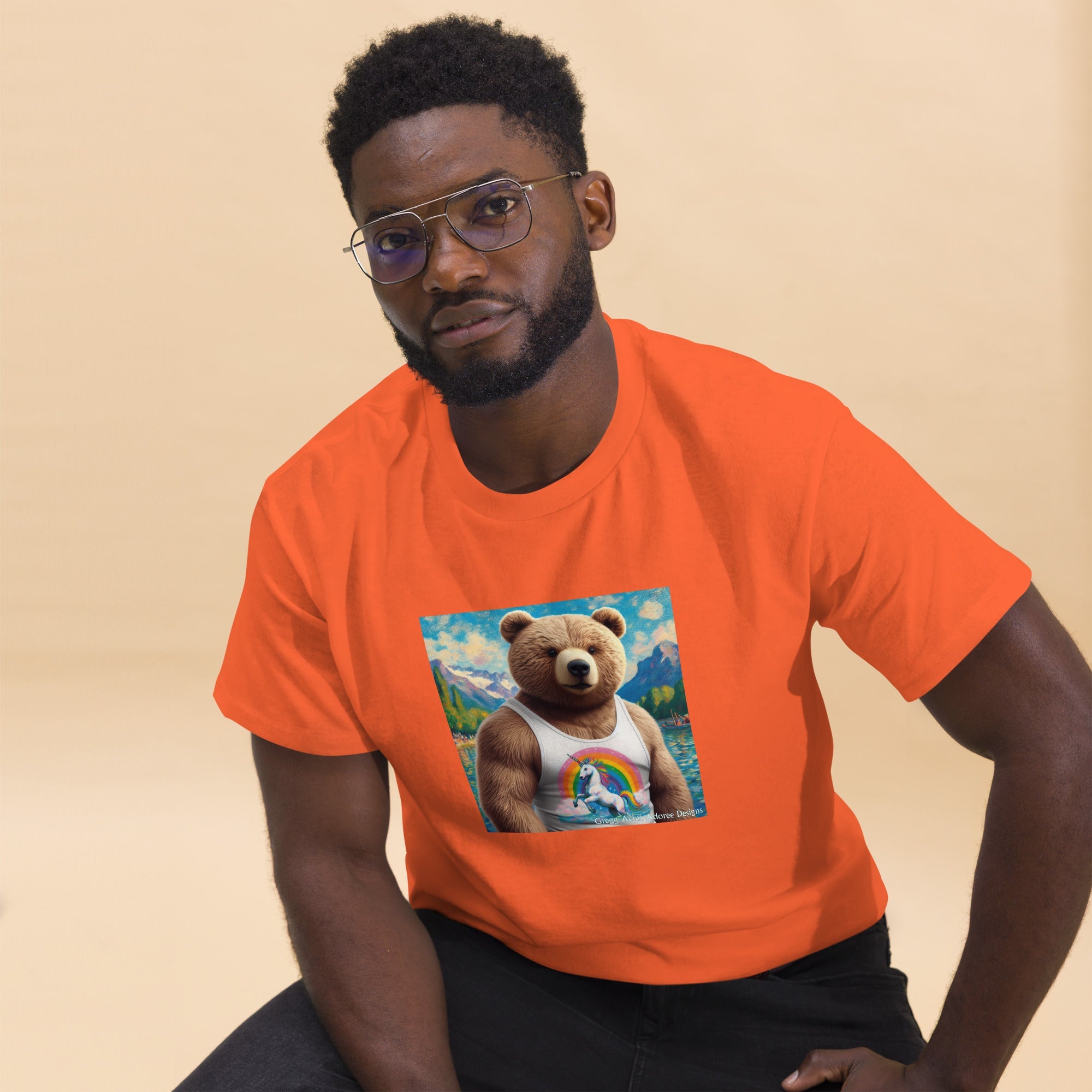 Proud Bear1 Unisex classic tee by Gregg Acini Adoree Designs - Gregg Acini Adoree Designs - Tee Shirt