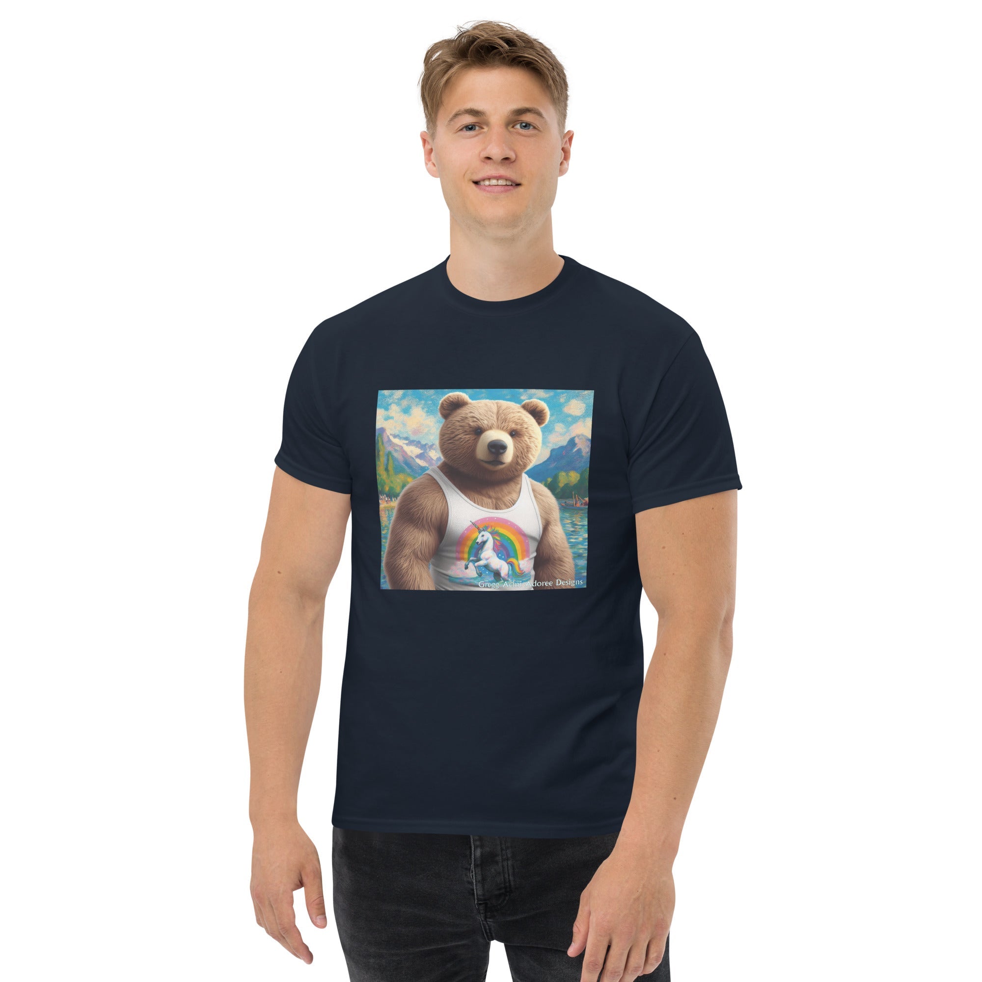 Proud Bear1 Unisex classic tee by Gregg Acini Adoree Designs - Gregg Acini Adoree Designs - Tee Shirt