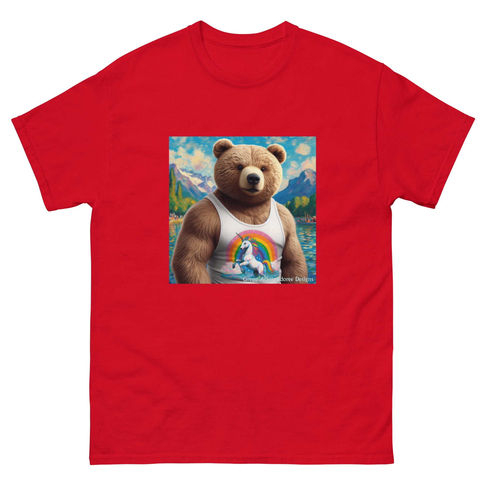 Proud Bear1 Unisex classic tee by Gregg Acini Adoree Designs - Gregg Acini Adoree Designs - Tee Shirt