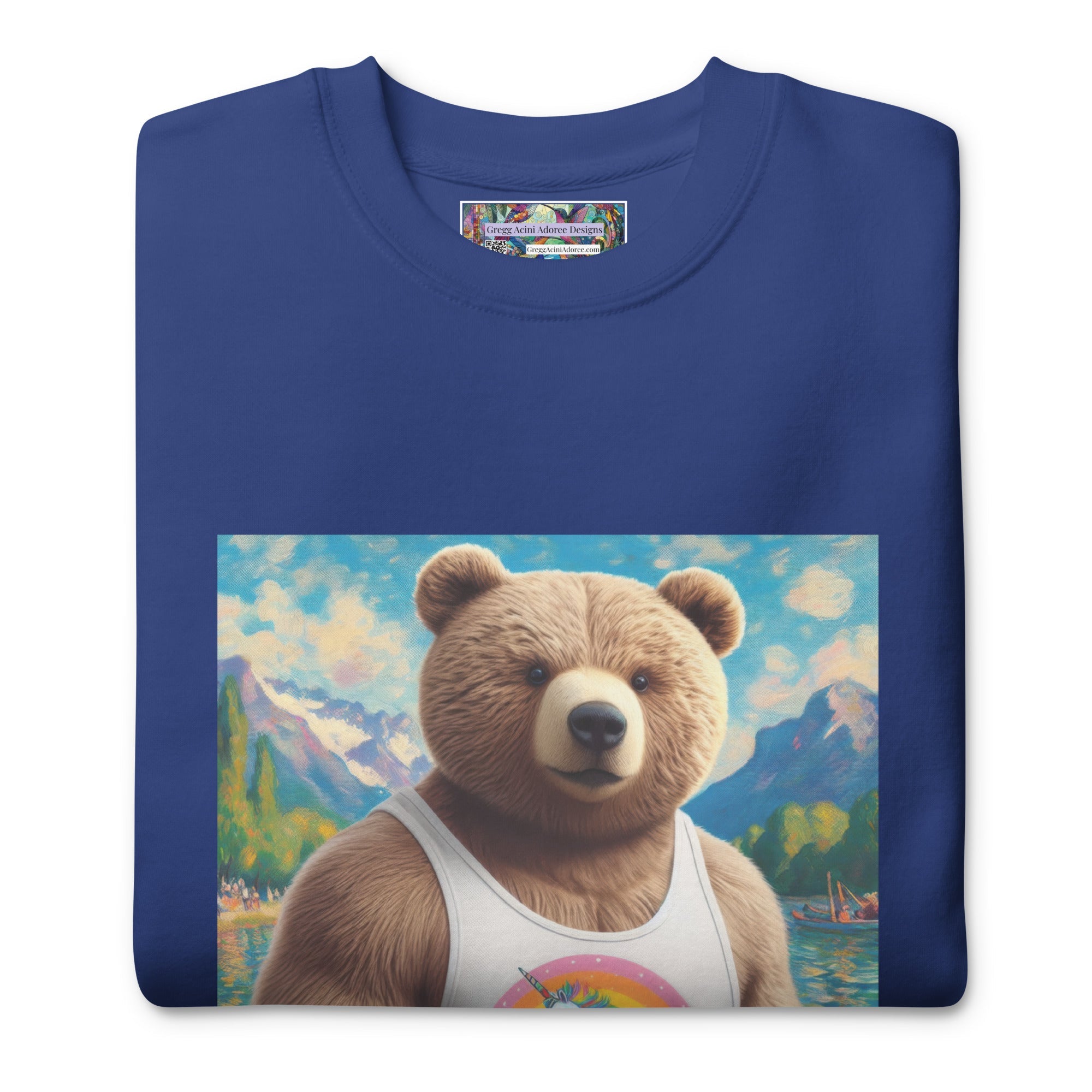 Proud Bear1 Unisex Premium Sweatshirt by Gregg Acini Adoree Designs - Gregg Acini Adoree Designs - Sweatshirt
