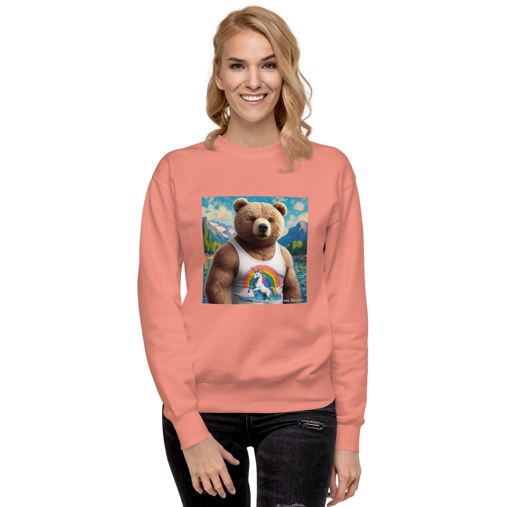 Proud Bear1 Unisex Premium Sweatshirt by Gregg Acini Adoree Designs - Gregg Acini Adoree Designs - Sweatshirt