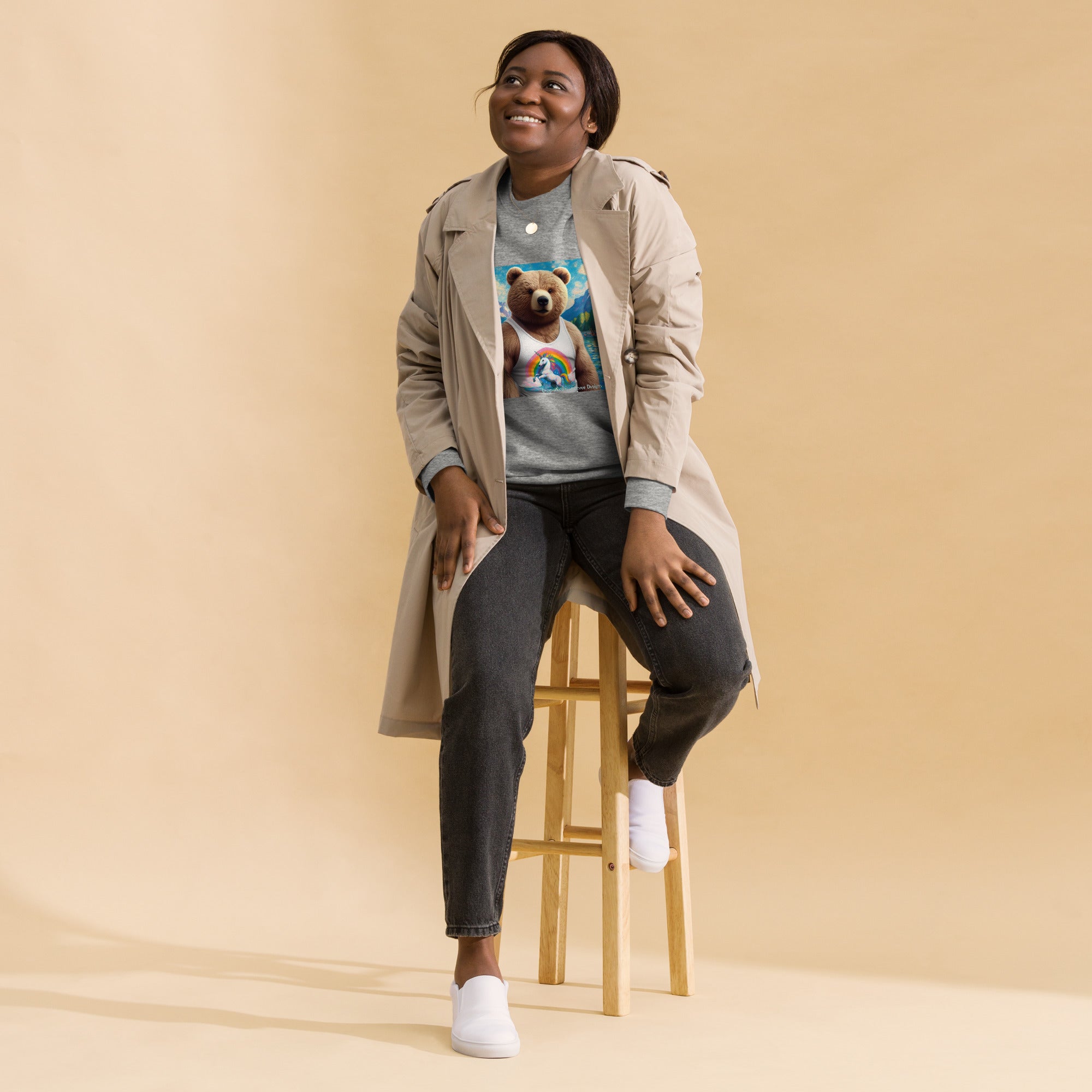 Proud Bear1 Unisex Premium Sweatshirt by Gregg Acini Adoree Designs - Gregg Acini Adoree Designs - Sweatshirt