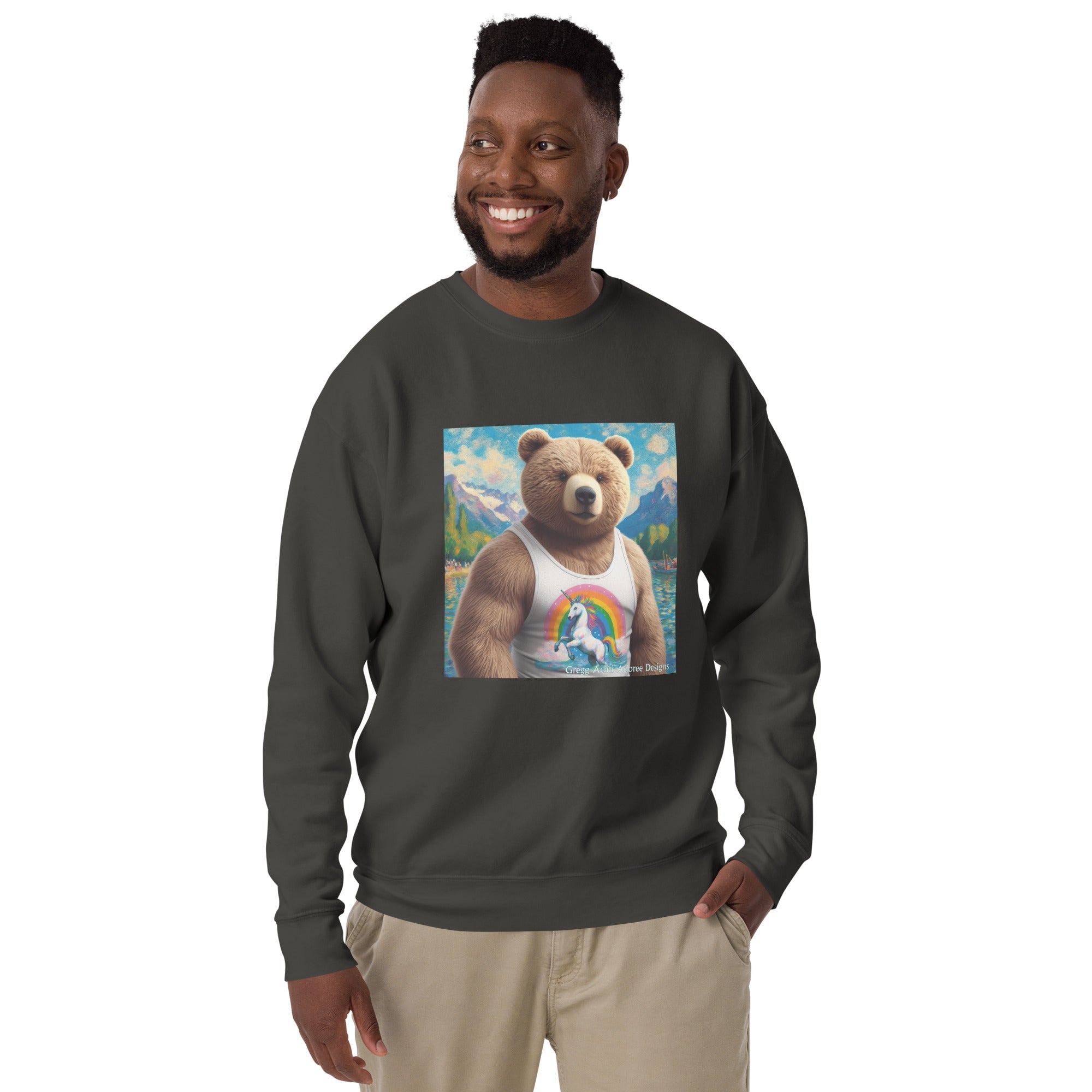 Proud Bear1 Unisex Premium Sweatshirt by Gregg Acini Adoree Designs - Gregg Acini Adoree Designs - Sweatshirt
