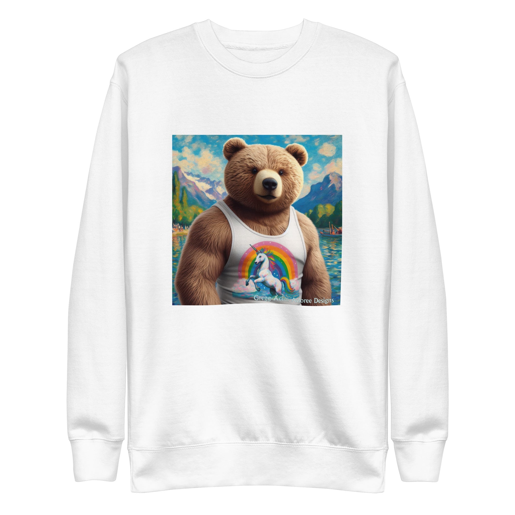 Proud Bear1 Unisex Premium Sweatshirt by Gregg Acini Adoree Designs - Gregg Acini Adoree Designs - Sweatshirt