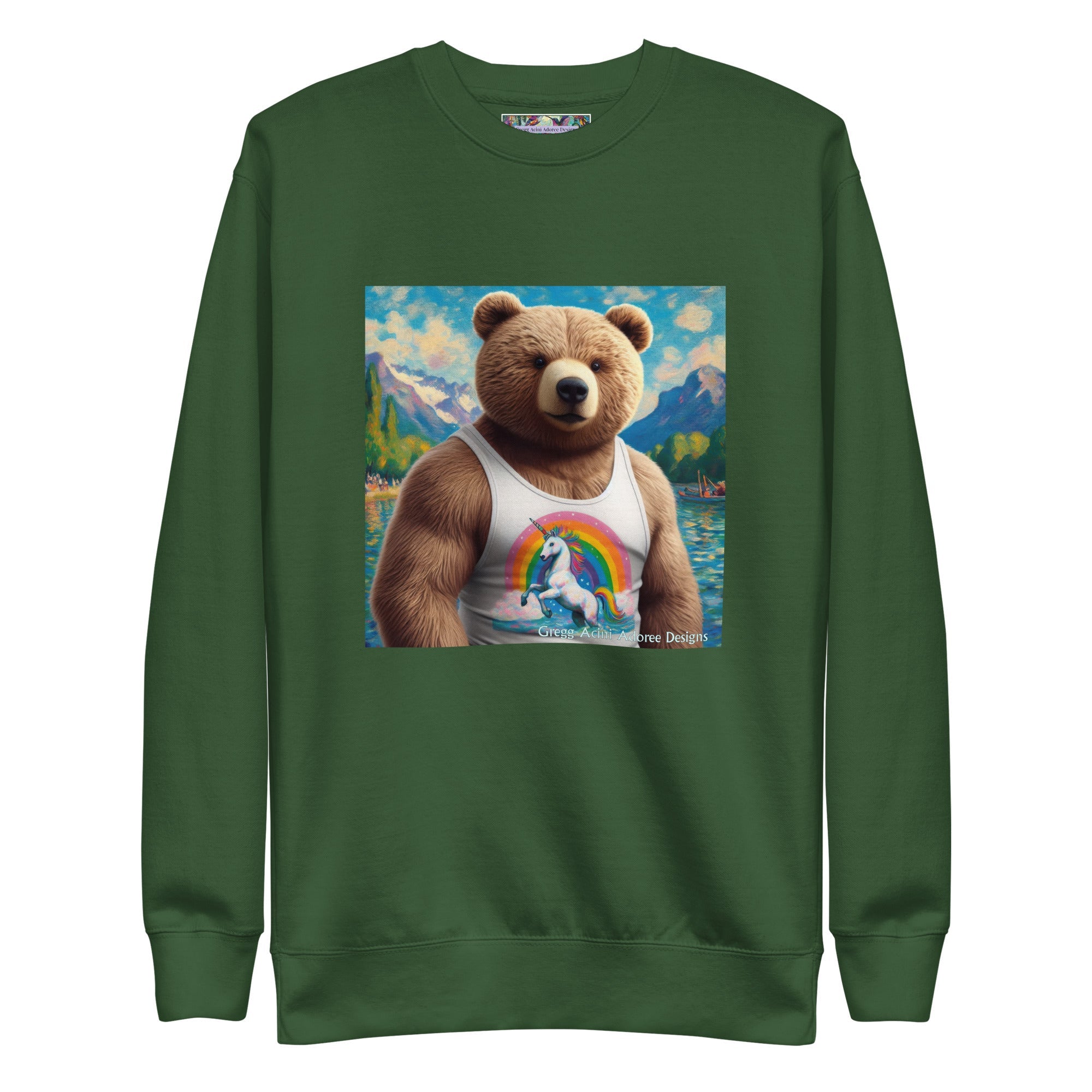 Proud Bear1 Unisex Premium Sweatshirt by Gregg Acini Adoree Designs - Gregg Acini Adoree Designs - Sweatshirt