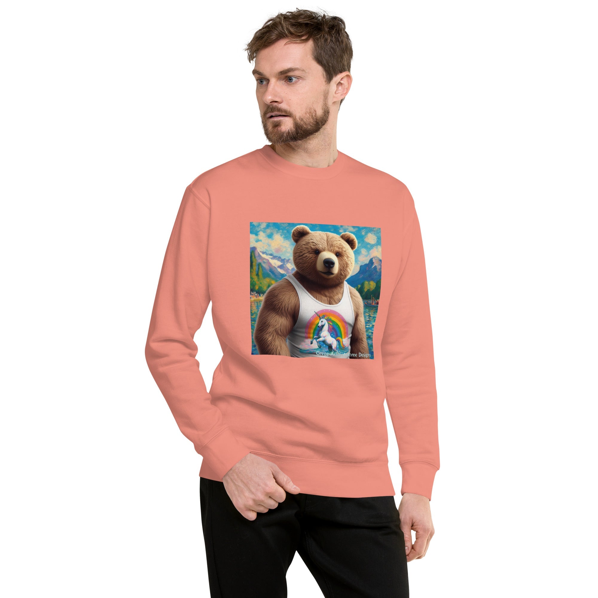 Proud Bear1 Unisex Premium Sweatshirt by Gregg Acini Adoree Designs - Gregg Acini Adoree Designs - Sweatshirt