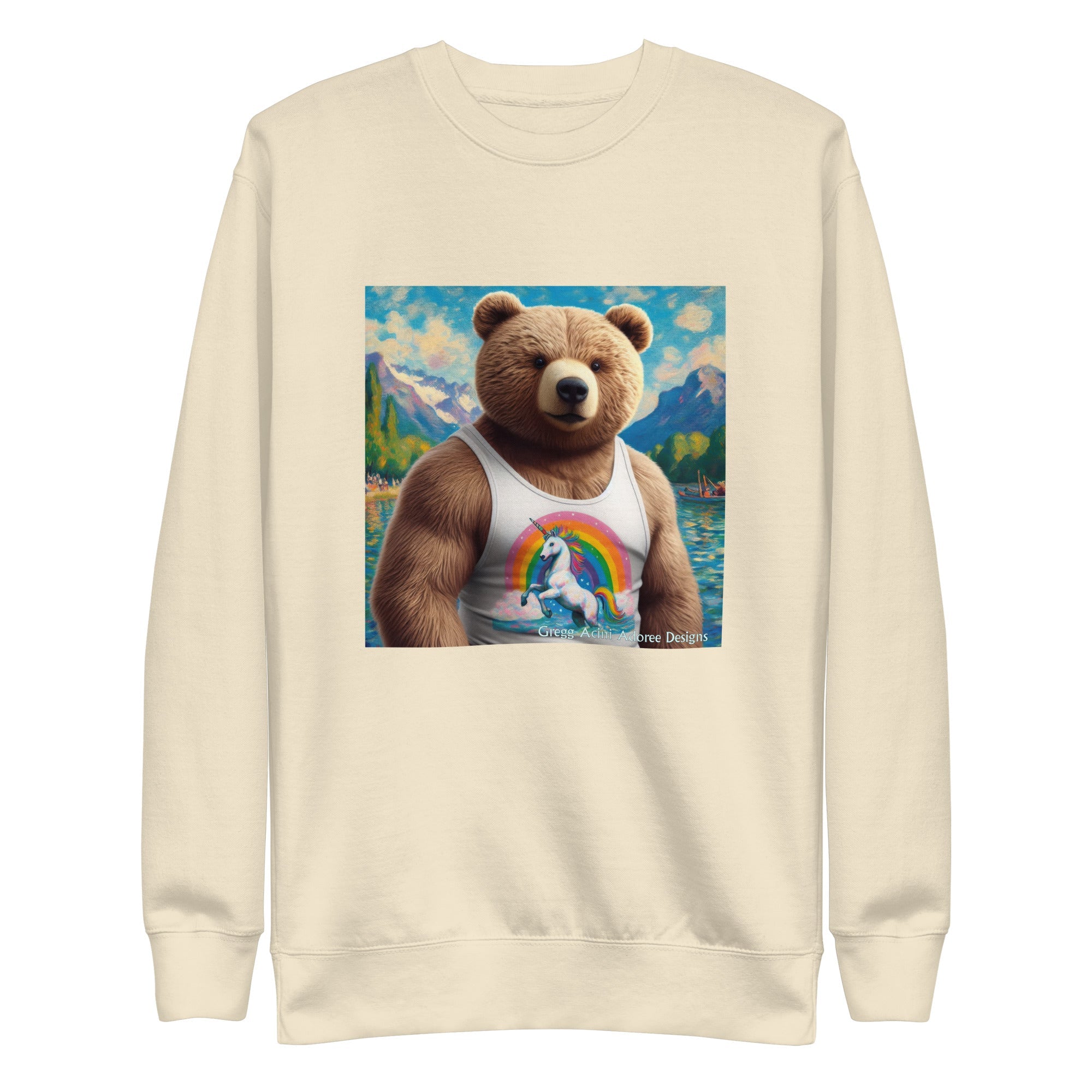 Proud Bear1 Unisex Premium Sweatshirt by Gregg Acini Adoree Designs - Gregg Acini Adoree Designs - Sweatshirt