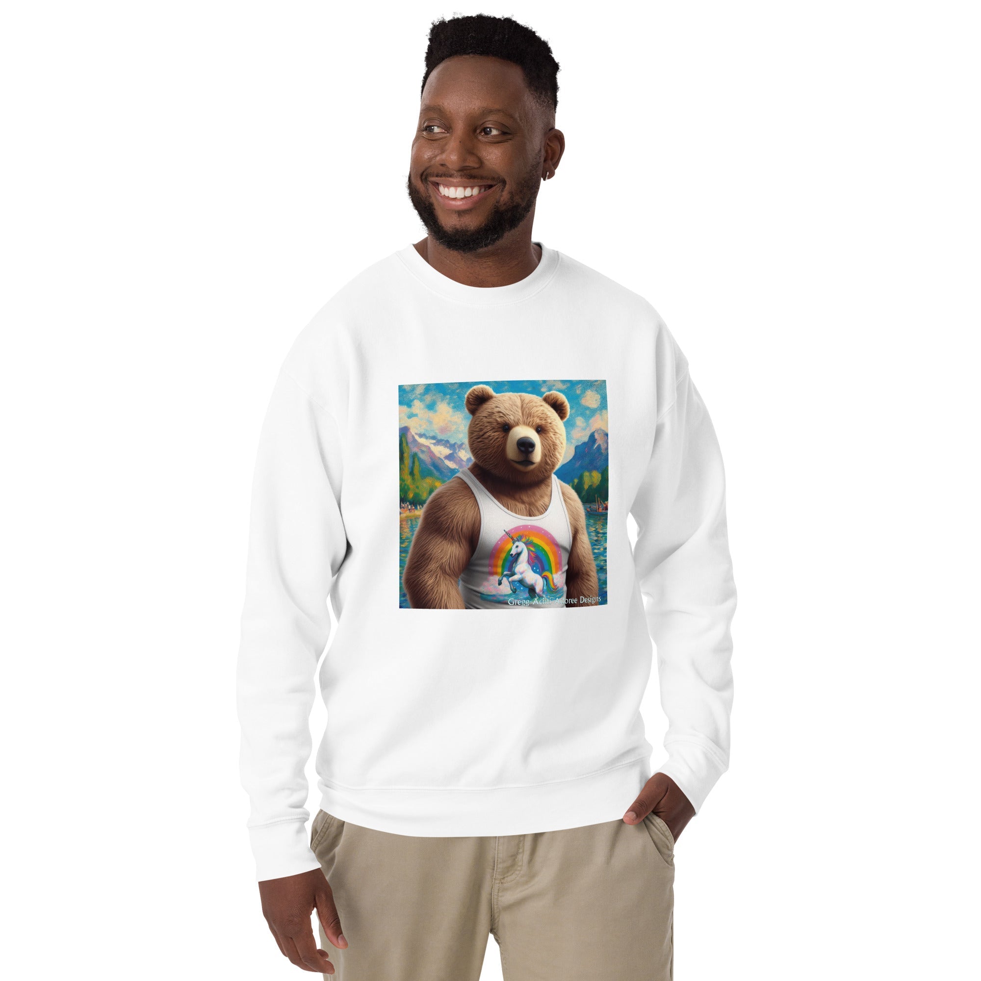 Proud Bear1 Unisex Premium Sweatshirt by Gregg Acini Adoree Designs - Gregg Acini Adoree Designs - Sweatshirt