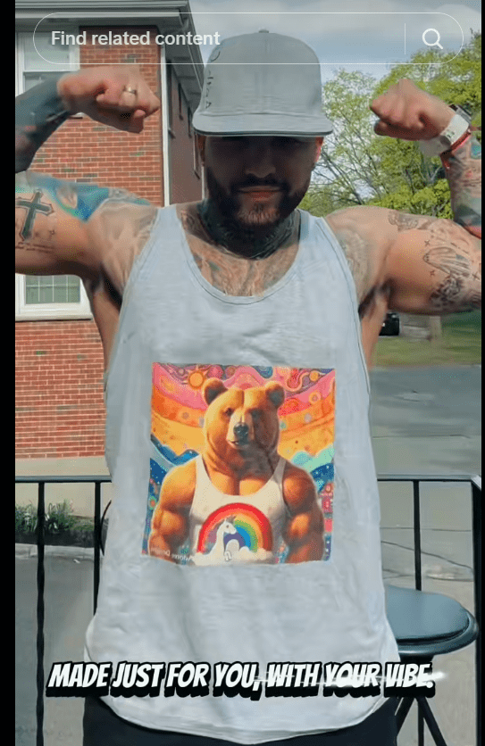 Proud Bear2 Men's Tank Top by Gregg Acini Adoree Designs - Gregg Acini Adoree Designs - Tank Top
