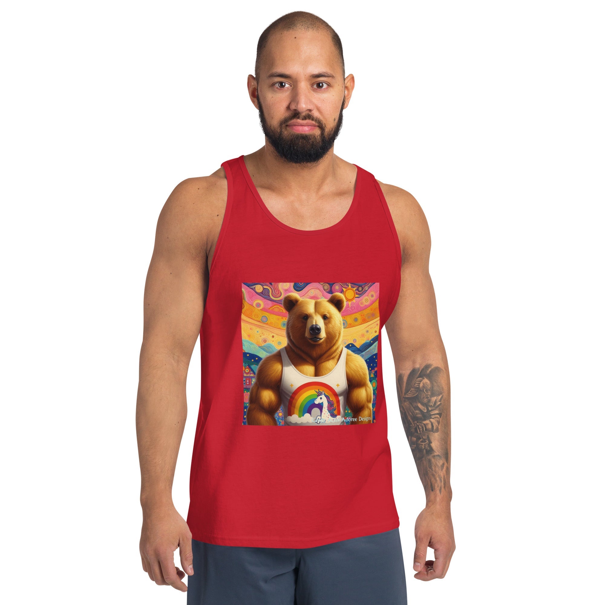Proud Bear2 Men's Tank Top by Gregg Acini Adoree Designs - Gregg Acini Adoree Designs - Tank Top
