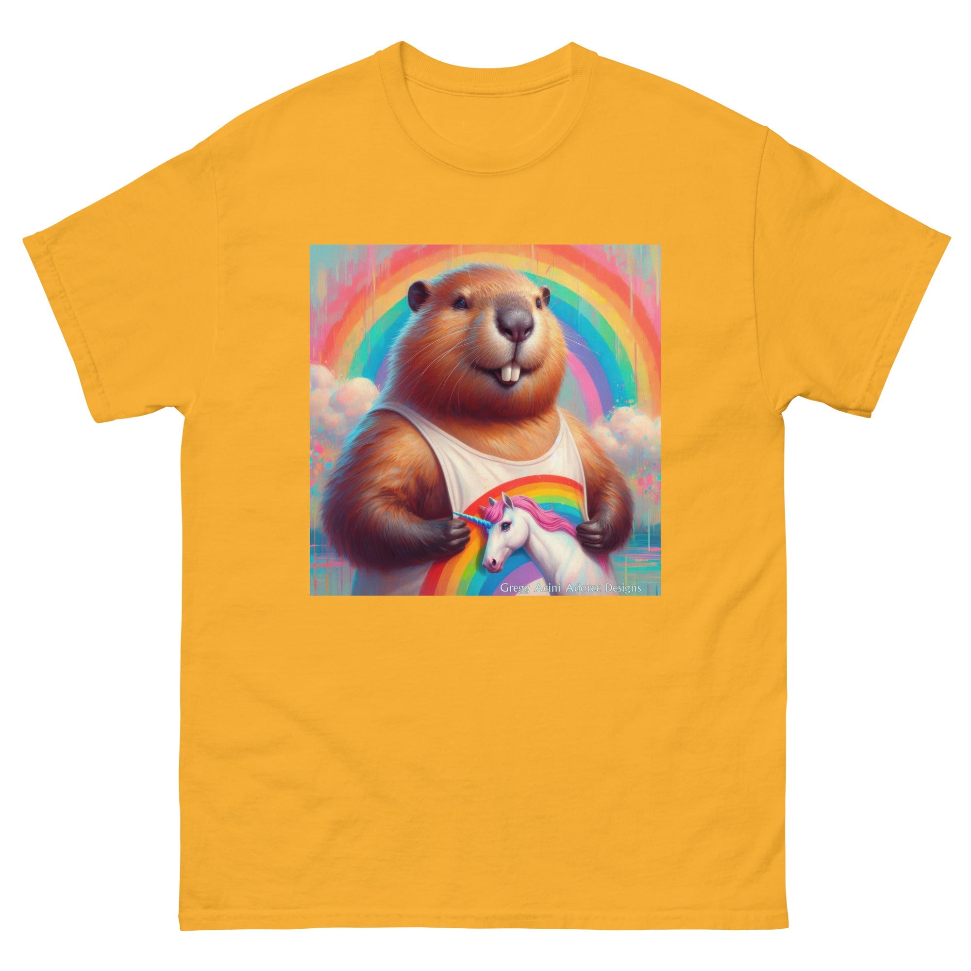Proud Beaver1 Unisex classic tee by Gregg Acini Adoree Designs - Gregg Acini Adoree Designs - Tee Shirt