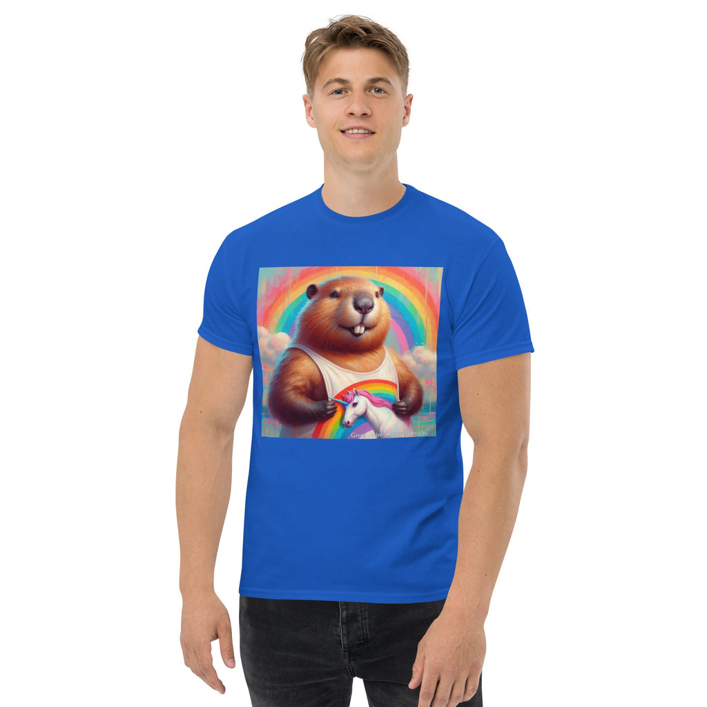 Proud Beaver1 Unisex classic tee by Gregg Acini Adoree Designs - Gregg Acini Adoree Designs - Tee Shirt