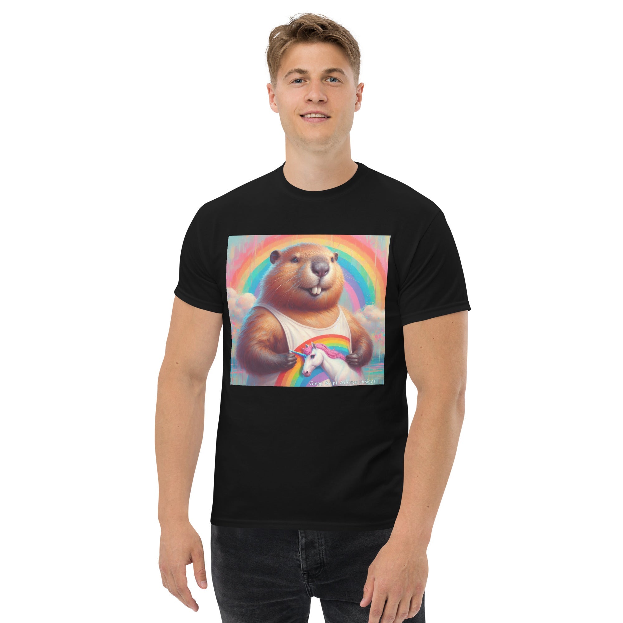 Proud Beaver1 Unisex classic tee by Gregg Acini Adoree Designs - Gregg Acini Adoree Designs - Tee Shirt