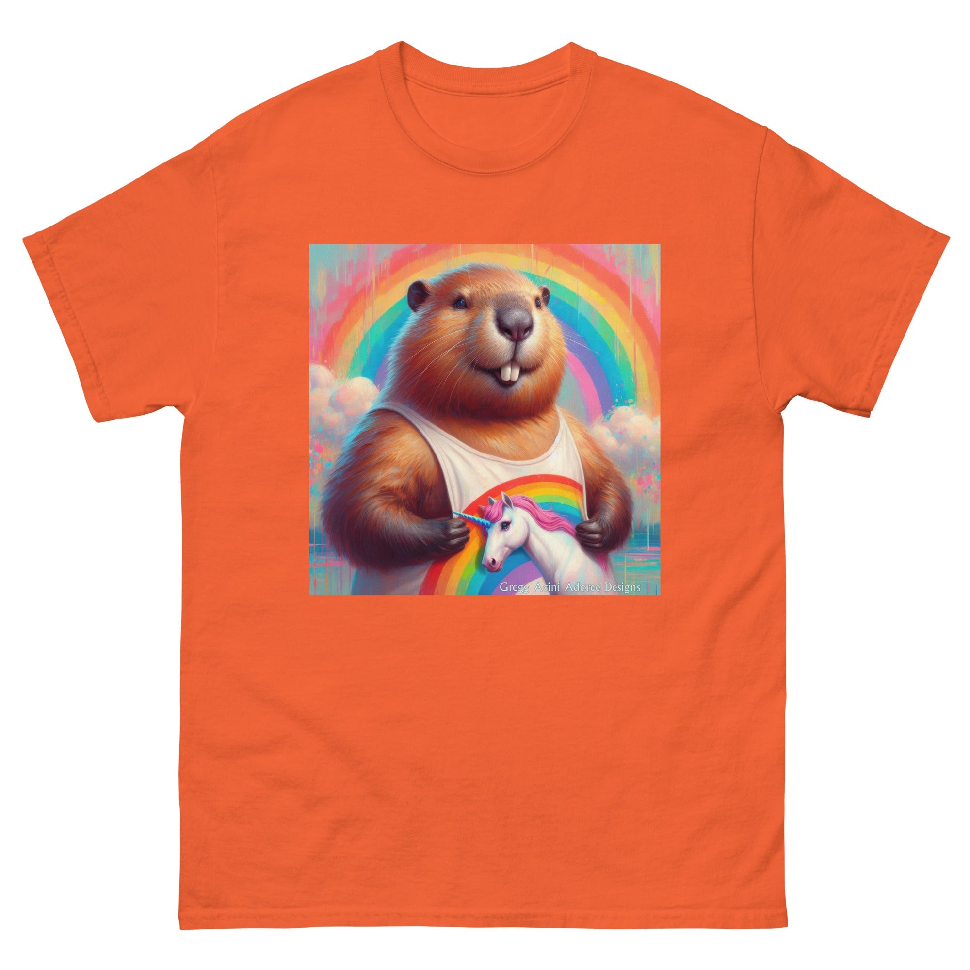 Proud Beaver1 Unisex classic tee by Gregg Acini Adoree Designs - Gregg Acini Adoree Designs - Tee Shirt