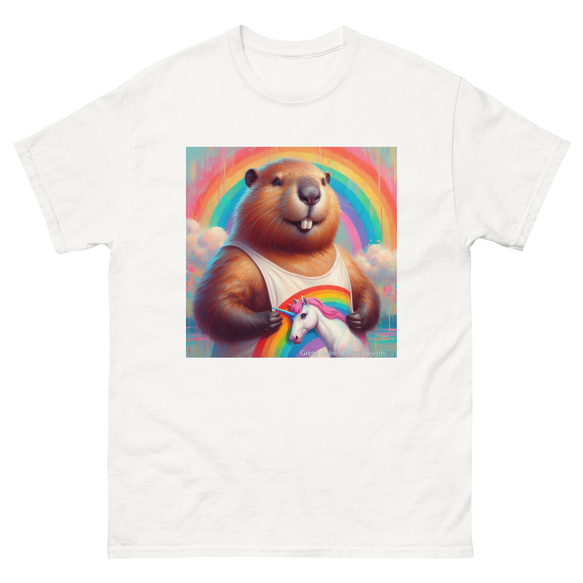 Proud Beaver1 Unisex classic tee by Gregg Acini Adoree Designs - Gregg Acini Adoree Designs - Tee Shirt