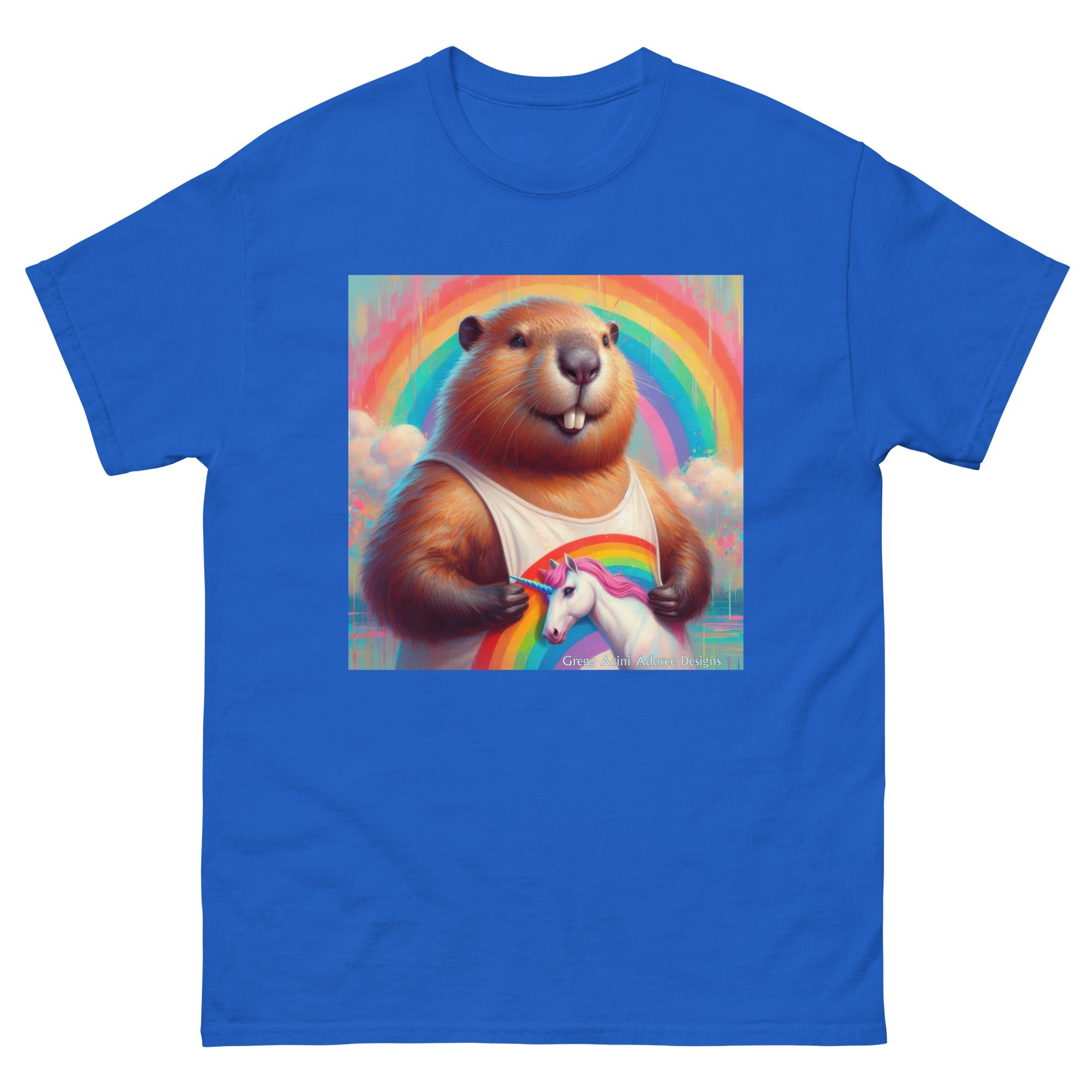 Proud Beaver1 Unisex classic tee by Gregg Acini Adoree Designs - Gregg Acini Adoree Designs - Tee Shirt