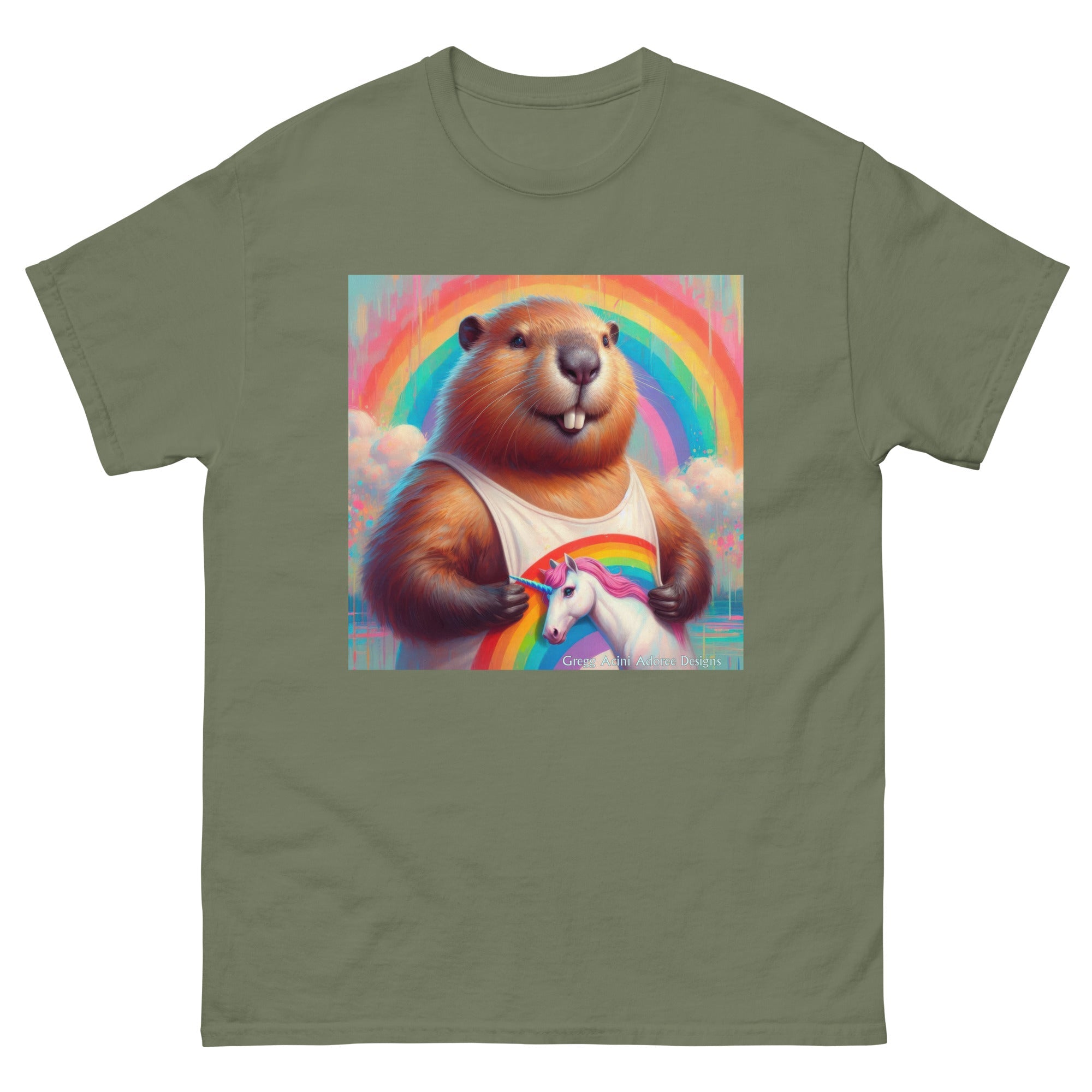 Proud Beaver1 Unisex classic tee by Gregg Acini Adoree Designs - Gregg Acini Adoree Designs - Tee Shirt