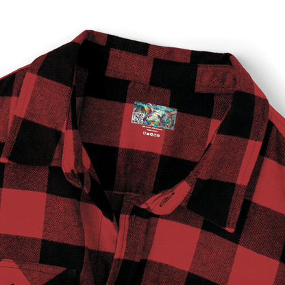 Proud Luz the Penguin Cozy Unisex Flannel Shirt - Gregg Acini Adoree Designs - Long - sleeve