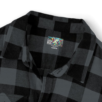 Proud Luz the Penguin Cozy Unisex Flannel Shirt - Gregg Acini Adoree Designs - Long - sleeve