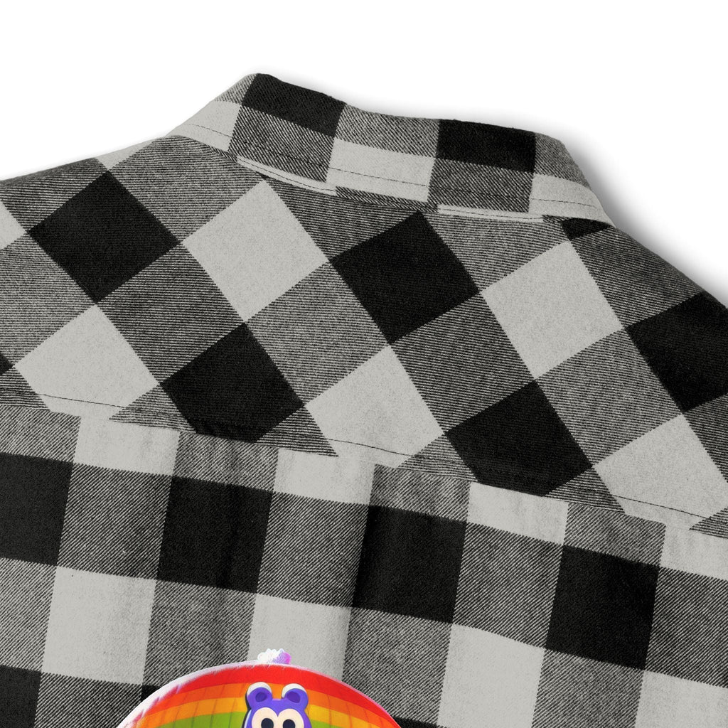 Proud Luz the Penguin Cozy Unisex Flannel Shirt - Gregg Acini Adoree Designs - Long - sleeve