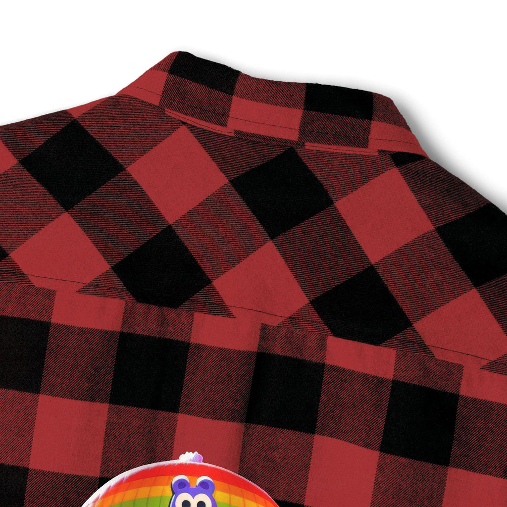 Proud Luz the Penguin Cozy Unisex Flannel Shirt - Gregg Acini Adoree Designs - Long - sleeve