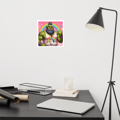 Proud Ogre Photo paper poster - Gregg Acini Adoree Designs - Art