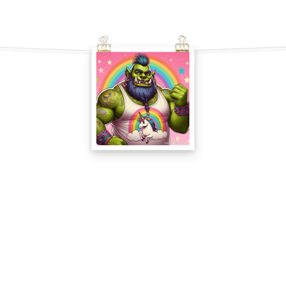 Proud Ogre Photo paper poster - Gregg Acini Adoree Designs - Art