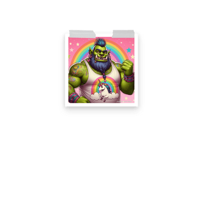 Proud Ogre Photo paper poster - Gregg Acini Adoree Designs - Art