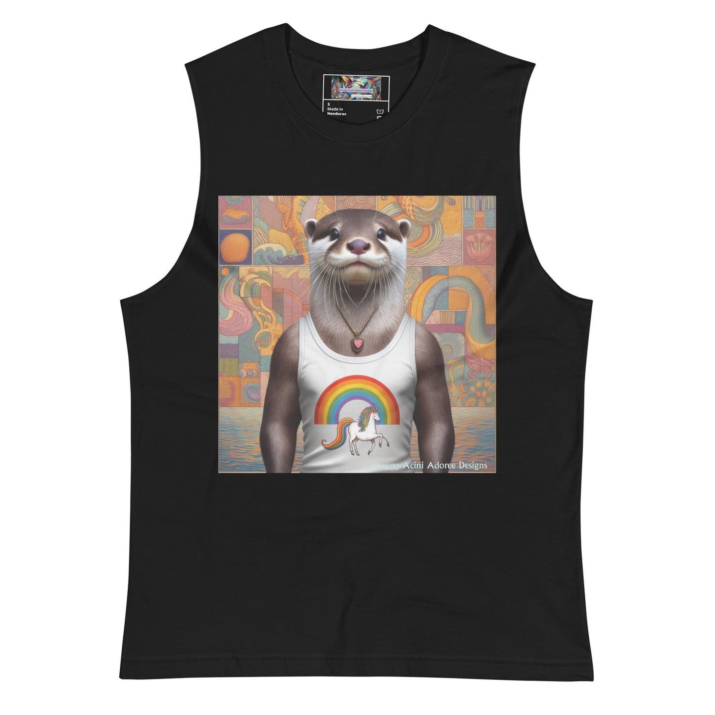 Proud Otter Muscle Shirt by Gregg Acini Adoree Designs - Gregg Acini Adoree Designs - Muscle Shirt