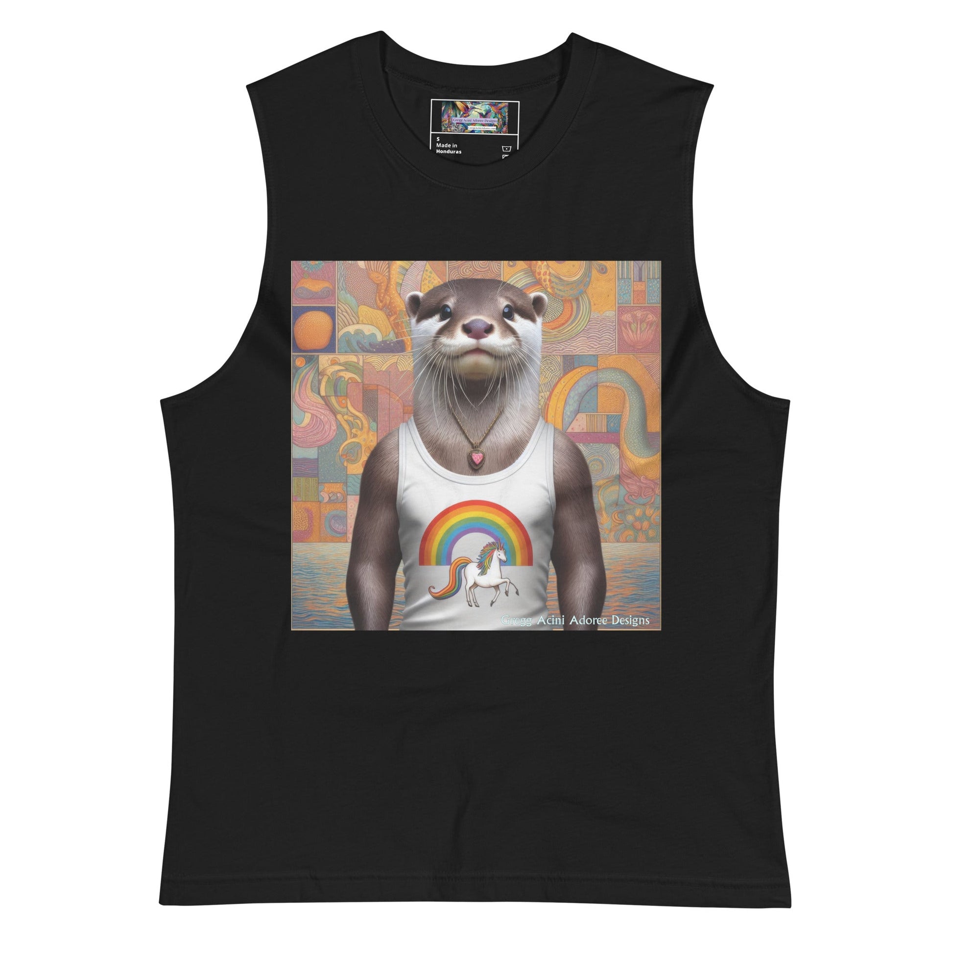Proud Otter Muscle Shirt by Gregg Acini Adoree Designs - Gregg Acini Adoree Designs - Muscle Shirt