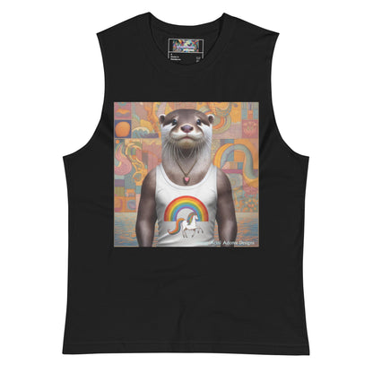 Proud Otter Muscle Shirt by Gregg Acini Adoree Designs - Gregg Acini Adoree Designs - Muscle Shirt