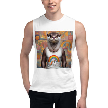 Proud Otter Muscle Shirt by Gregg Acini Adoree Designs - Gregg Acini Adoree Designs - Muscle Shirt