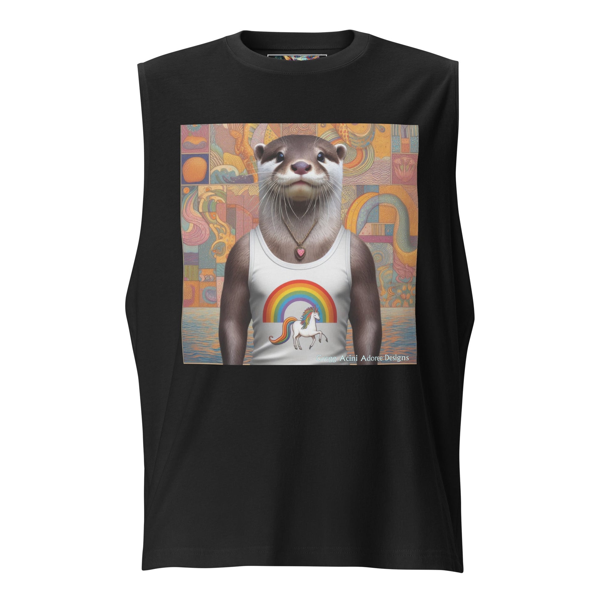 Proud Otter Muscle Shirt by Gregg Acini Adoree Designs - Gregg Acini Adoree Designs - Muscle Shirt