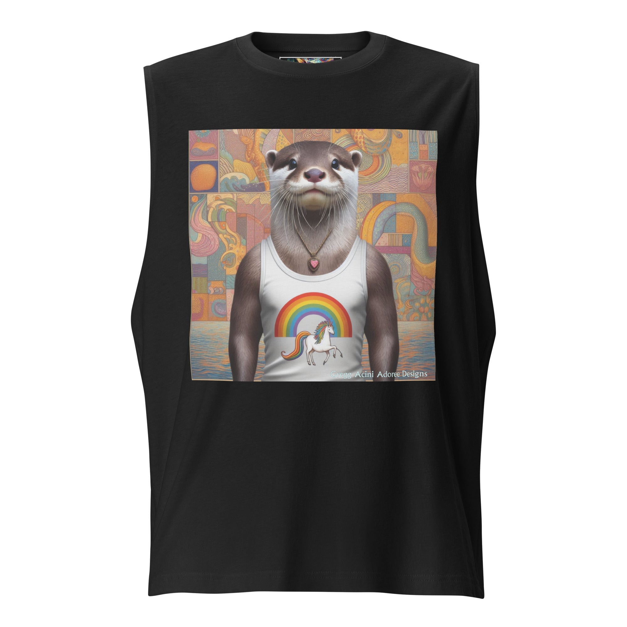 Proud Otter Muscle Shirt by Gregg Acini Adoree Designs - Gregg Acini Adoree Designs - Muscle Shirt