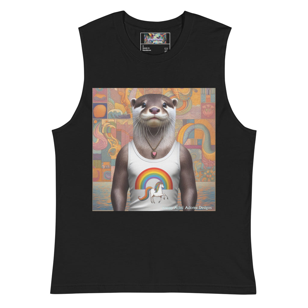 Proud Otter Muscle Shirt by Gregg Acini Adoree Designs - Gregg Acini Adoree Designs - Muscle Shirt