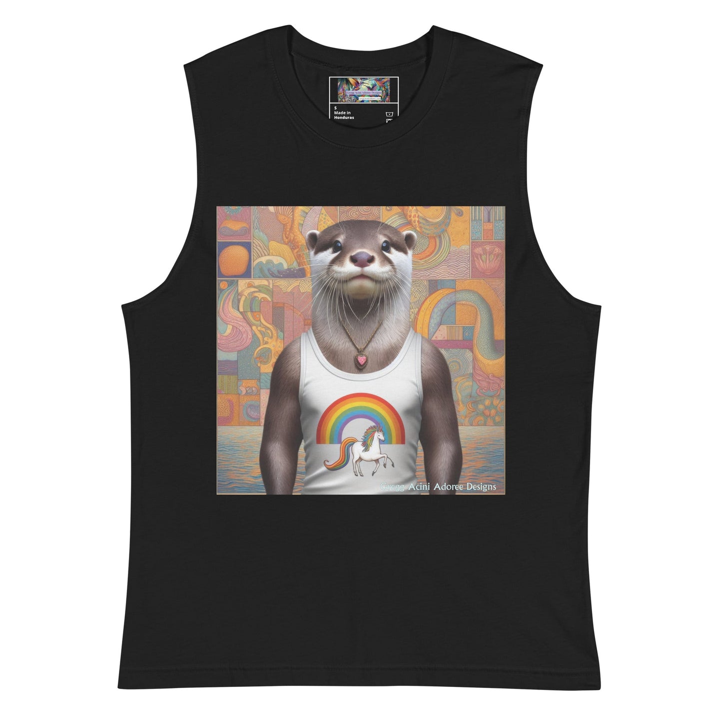 Proud Otter Muscle Shirt by Gregg Acini Adoree Designs - Gregg Acini Adoree Designs - Muscle Shirt