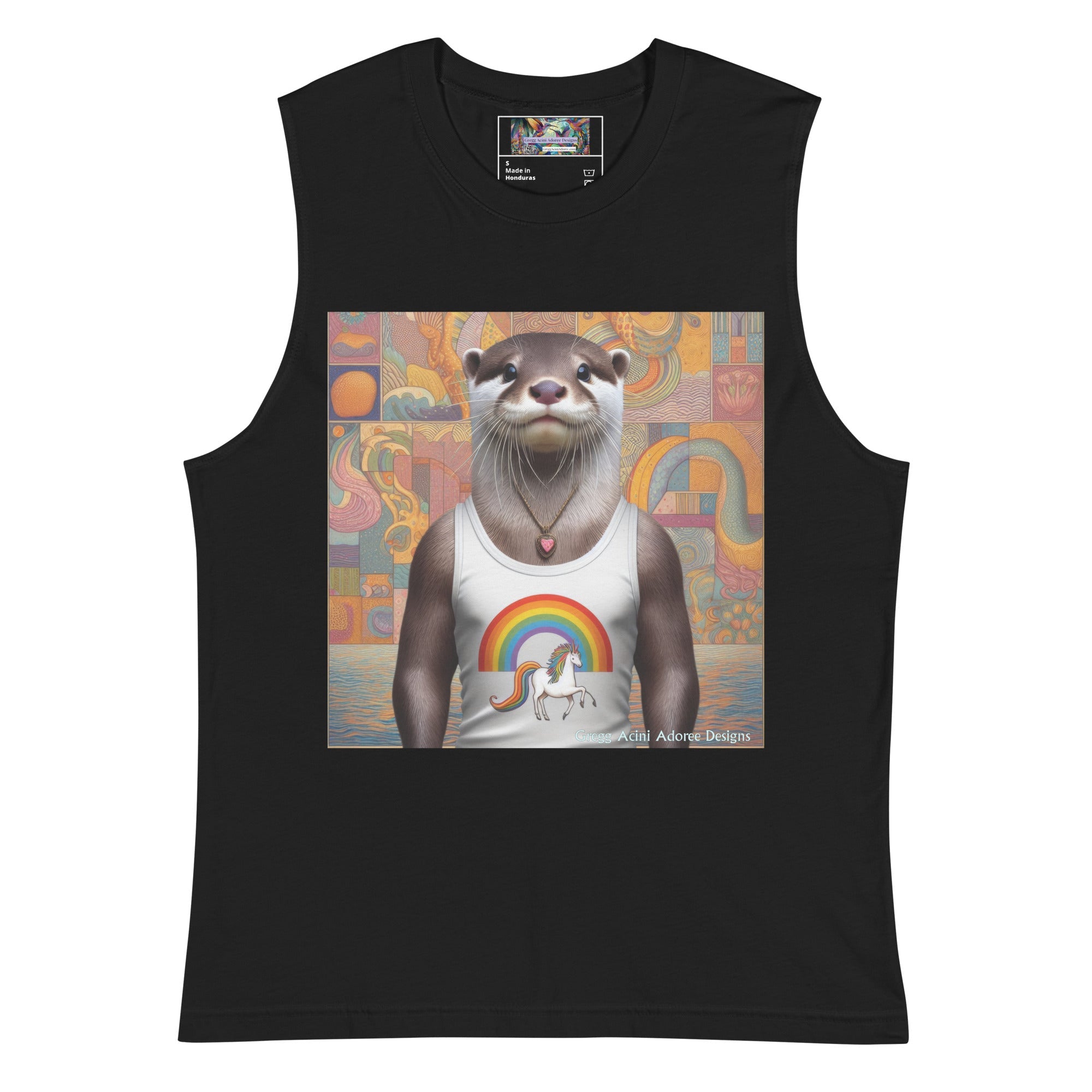 Proud Otter Muscle Shirt by Gregg Acini Adoree Designs - Gregg Acini Adoree Designs - Muscle Shirt