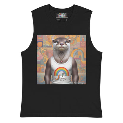 Proud Otter Muscle Shirt by Gregg Acini Adoree Designs - Gregg Acini Adoree Designs - Muscle Shirt