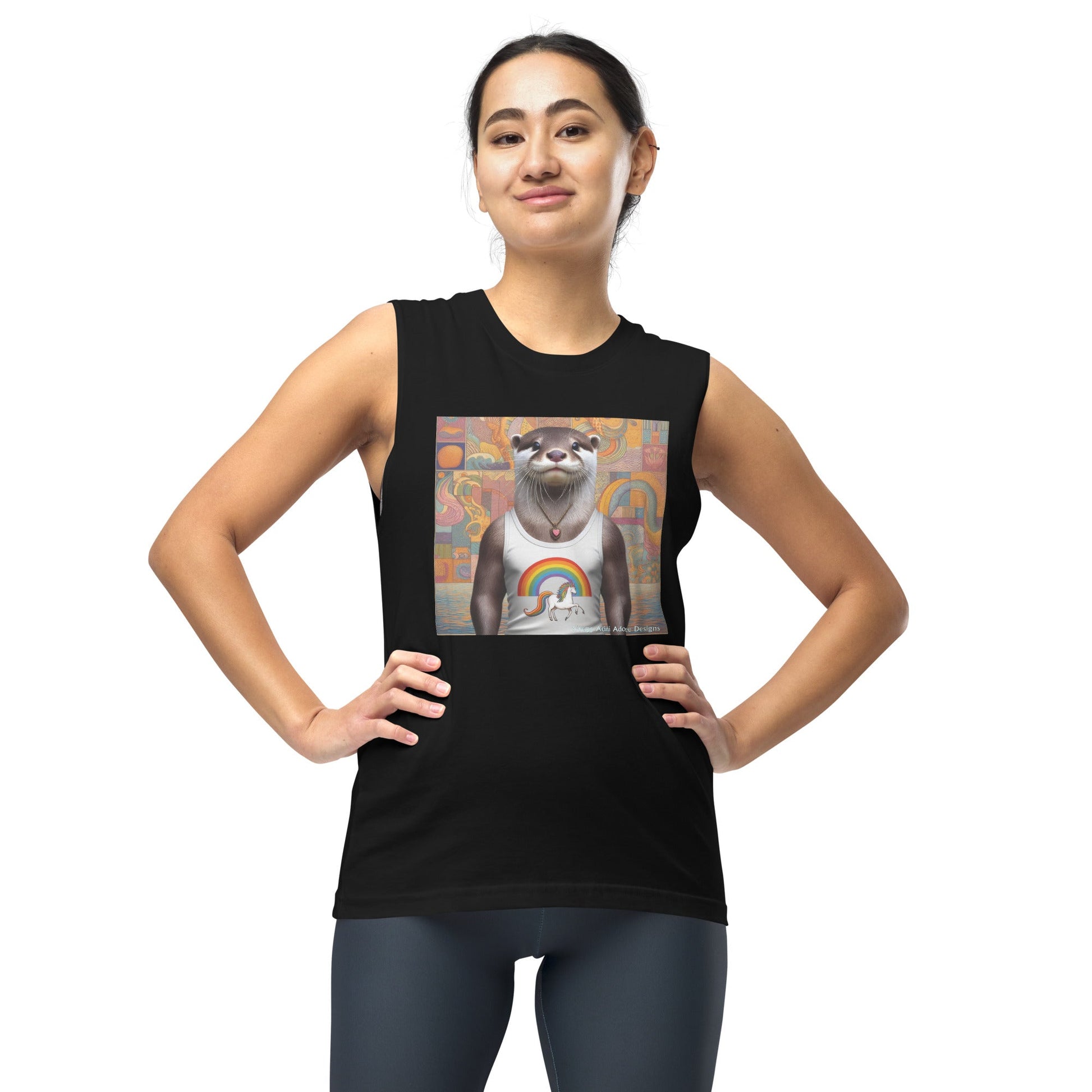 Proud Otter Muscle Shirt by Gregg Acini Adoree Designs - Gregg Acini Adoree Designs - Muscle Shirt