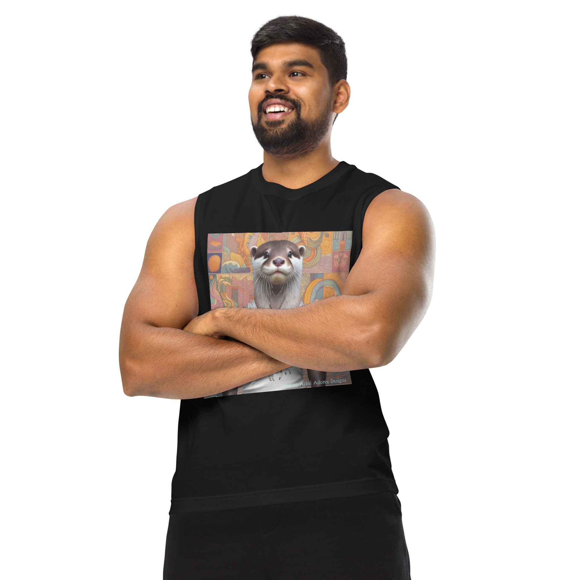 Proud Otter Muscle Shirt by Gregg Acini Adoree Designs - Gregg Acini Adoree Designs - Muscle Shirt