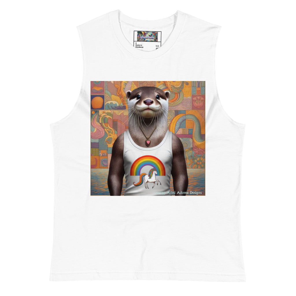 Proud Otter Muscle Shirt by Gregg Acini Adoree Designs - Gregg Acini Adoree Designs - Muscle Shirt