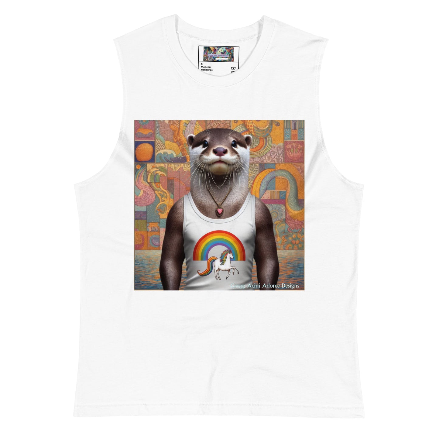Proud Otter Muscle Shirt by Gregg Acini Adoree Designs - Gregg Acini Adoree Designs - Muscle Shirt