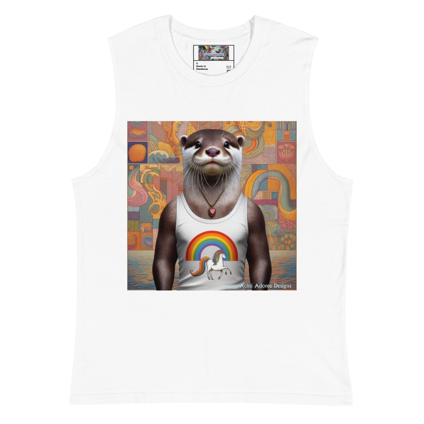 Proud Otter Muscle Shirt by Gregg Acini Adoree Designs - Gregg Acini Adoree Designs - Muscle Shirt