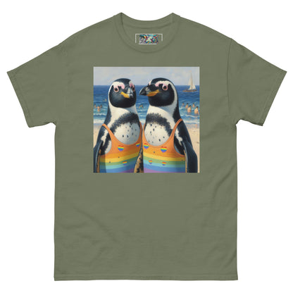 Proud Penguins at the Beach Unisex classic tee - Gregg Acini Adoree Designs - T-Shirt